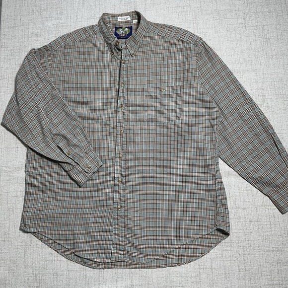 Vintage Sero Shirtmakers Long Sleeve Men Size XL Plaid Made In USA 100% Cotton - Picture 1 of 5